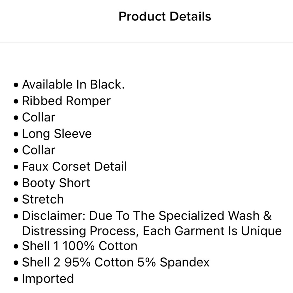 Black Ribbed Romper - Picture 5 of 5